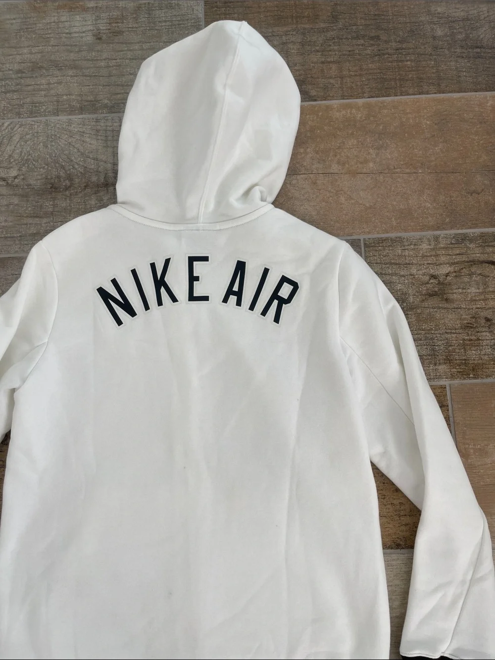 Nike Air White Full Zip Hoodie Hooded Sweatshirt Youth XL